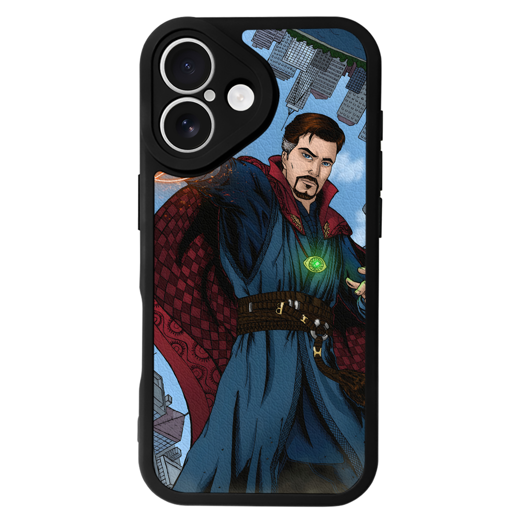 （画像用） アベンジャーズ The Avengers 【iPhone 16シリーズ対応】シリコンスマホケース（レザー調） 材質：シリコン
